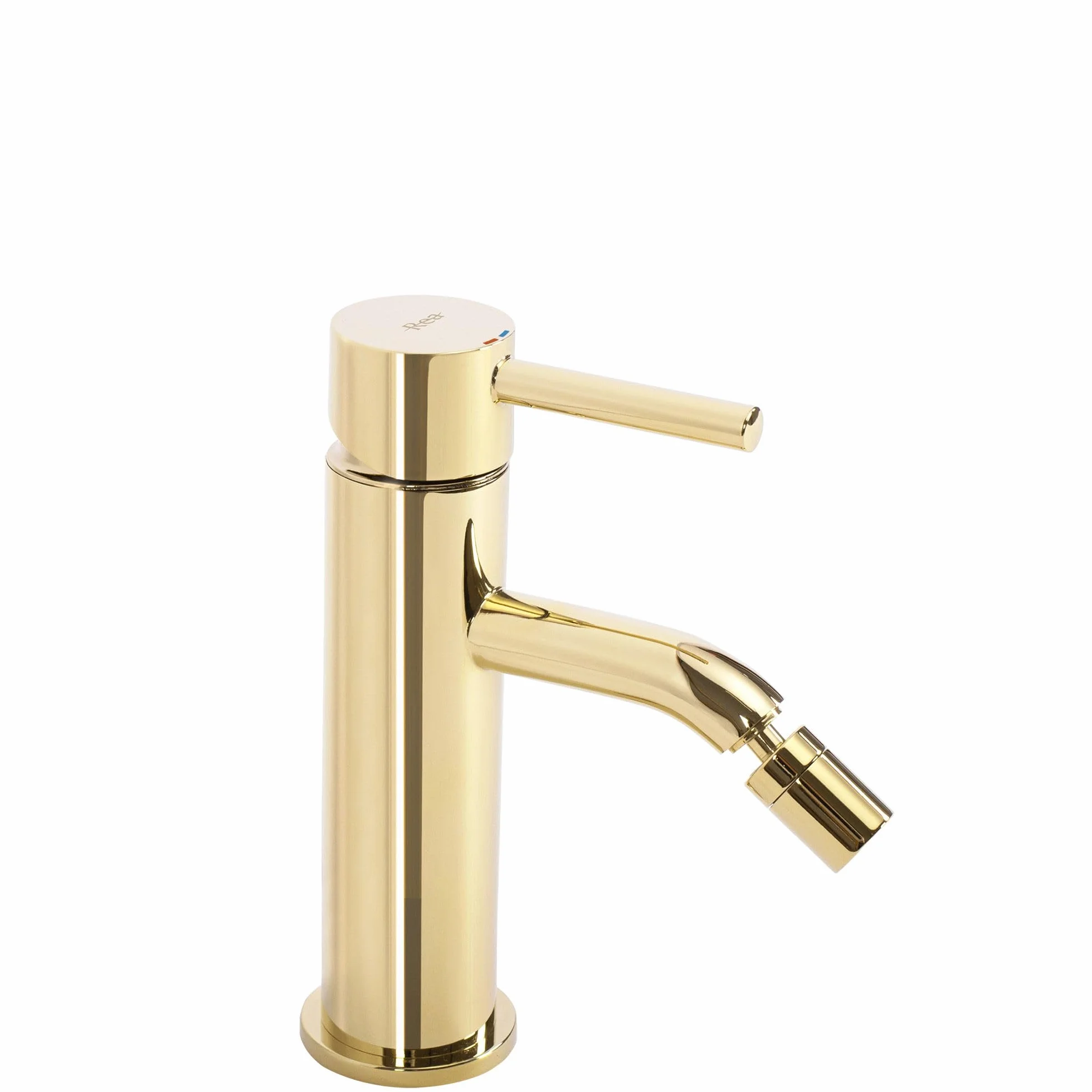 Rea - Rubinetto Bidet Lungo Gold Miscelatore Monocomando In Ottone Per Wc Wc Bagno (Oro) 14 X 5 X 17 cm