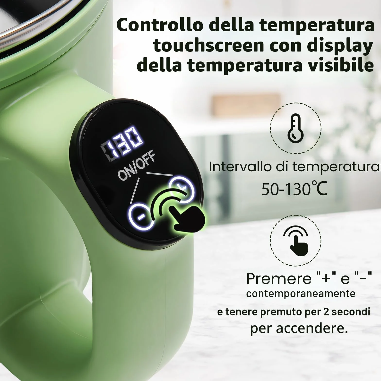 Bienslys Pentola sciogli cera elettrica 1,5 L con touchscreen digitale, rivestimento antiaderente e controllo preciso della temperatura – Ideale per candele, saponi, cera fusa e progetti fai-da-te.