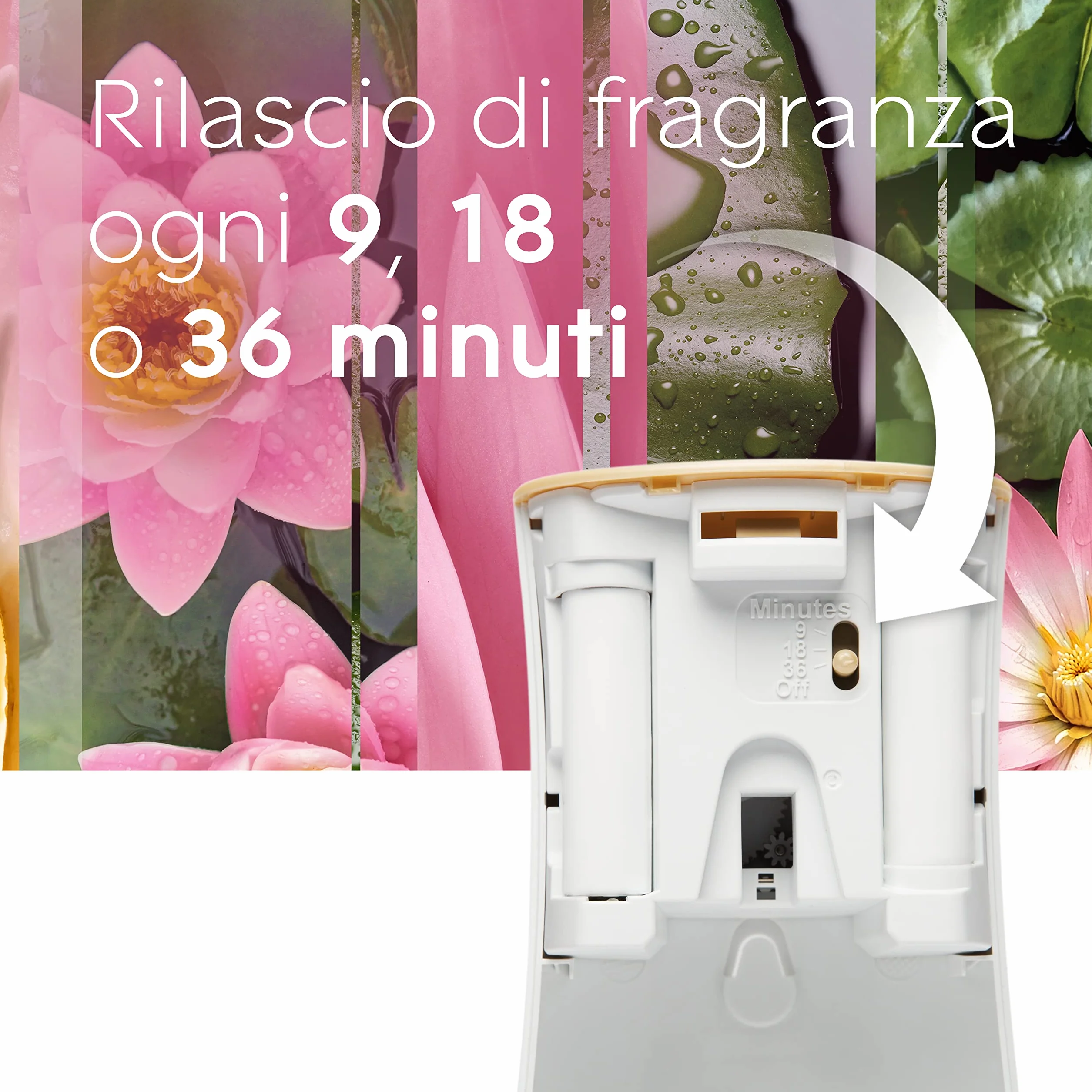 Glade Automatic Spray Ricarica Profumatore per Ambienti Fragranza Relaxing Zen 4 x 269 ml
