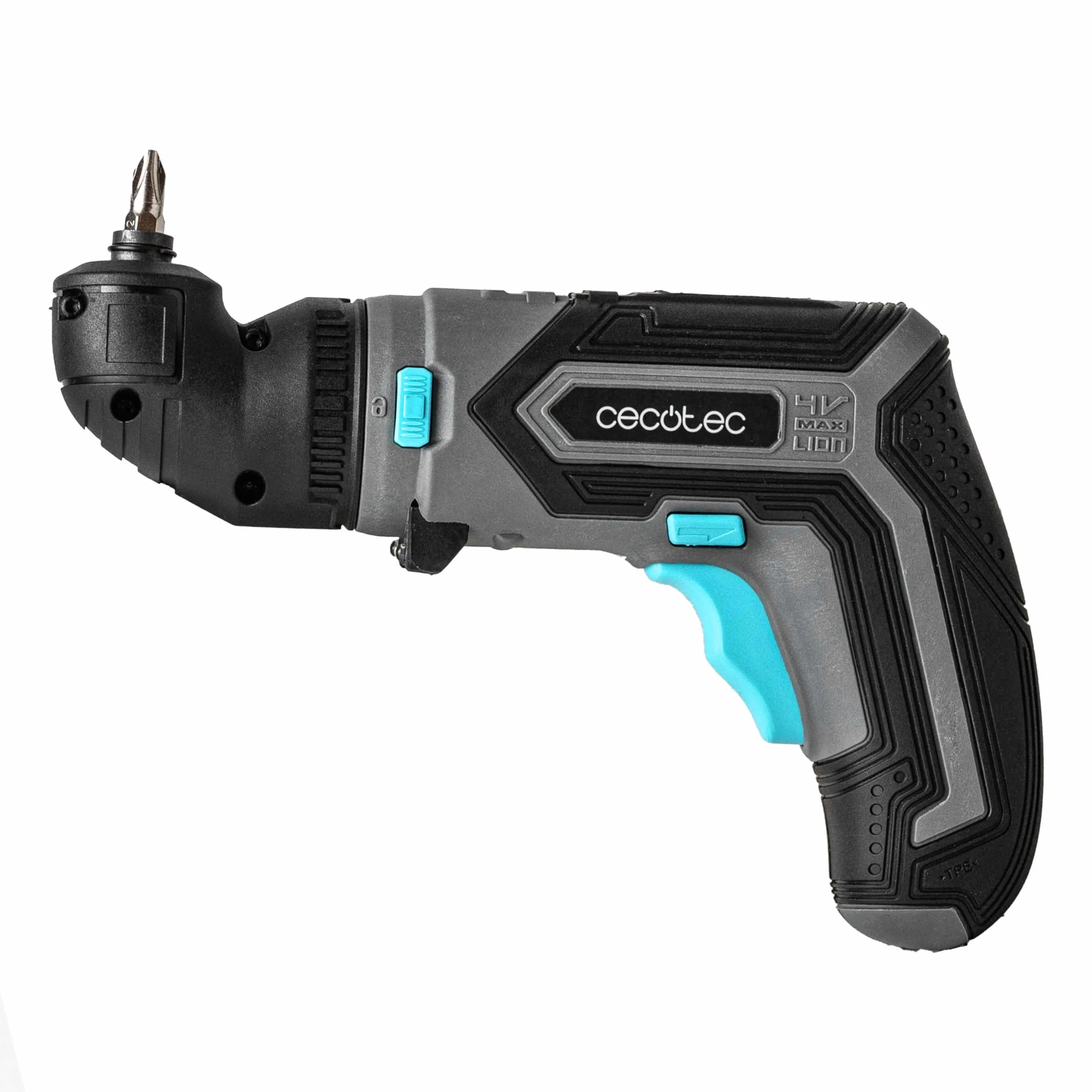 Cecotec Avvitatore Elettrico a Batteria con Accessorio Angolo 90º PowerGyro 3500 Angle Set. Batteria da 4 V e 1.500 mAh, Mandrino per Punte Esagonali da 6,35 mm, Include Valigetta e Accessori