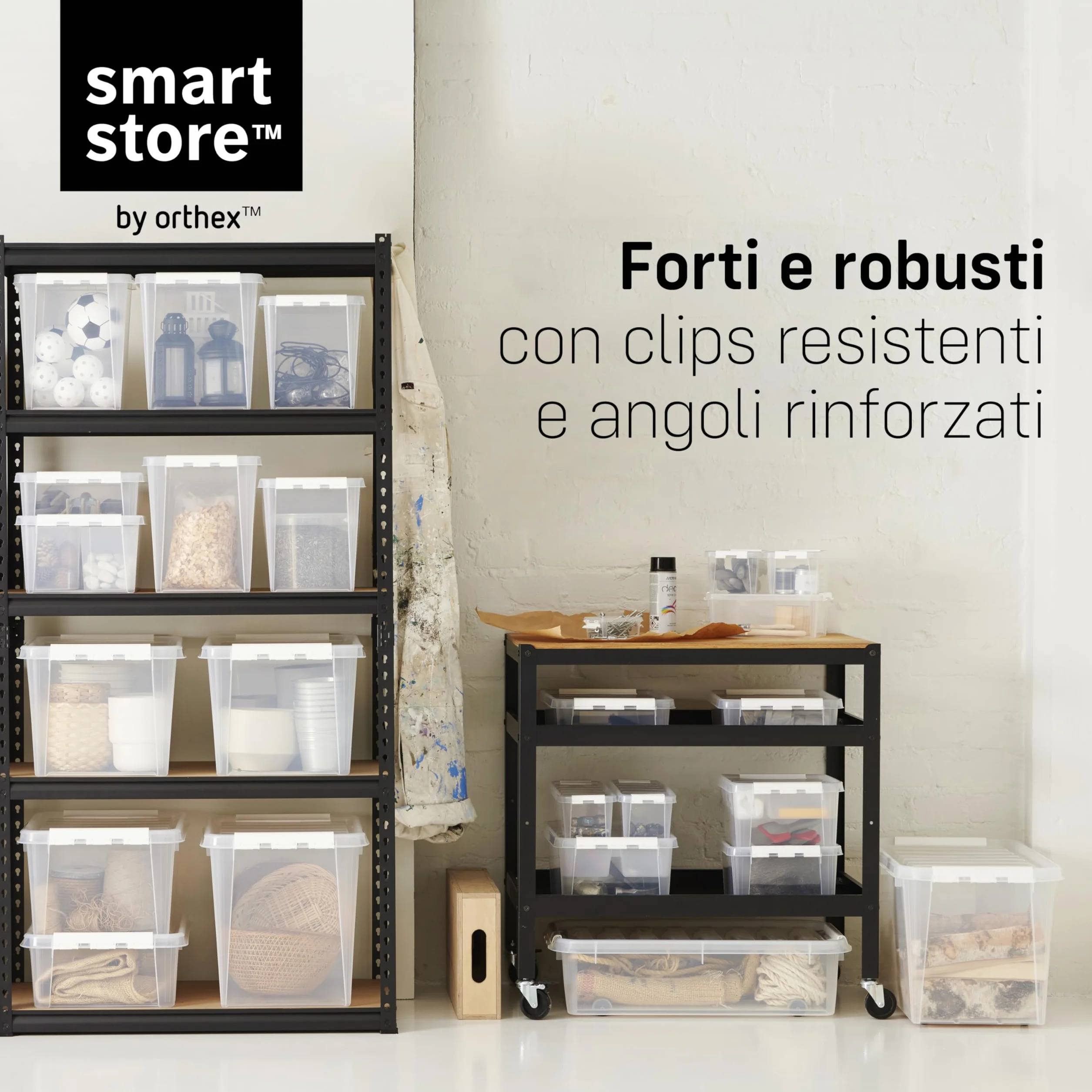 SmartStore Mini Scatole Portaoggetti 0,3L Set da 10 Impilabili Senza BPA Sicure per alimenti