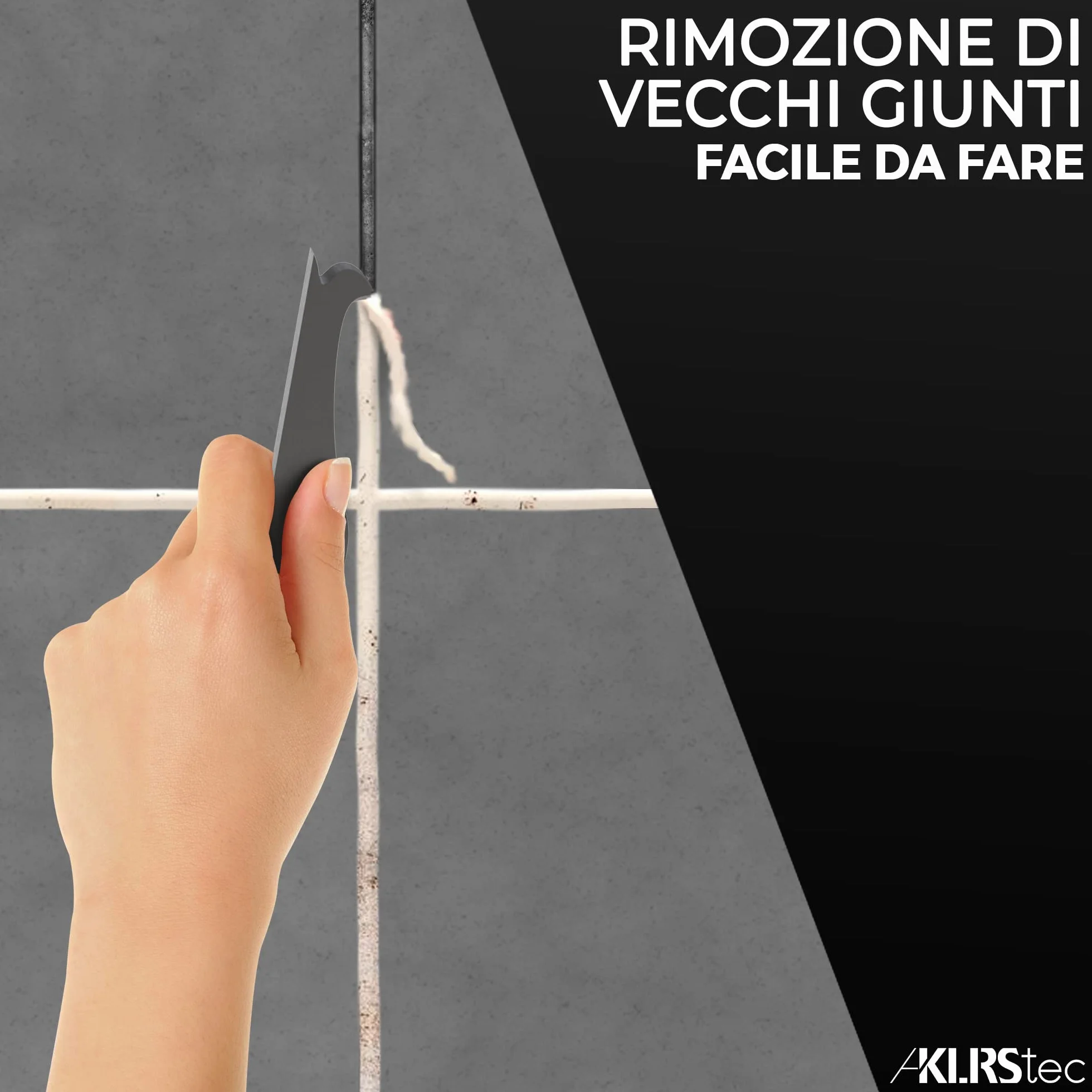 KLRStec Premium spatola per silicone - Set completo di rimozione e rinnovo del silicone, 4 cazzuole per fughe con 15 forme e dimensioni diverse - Set di utensili per fughe