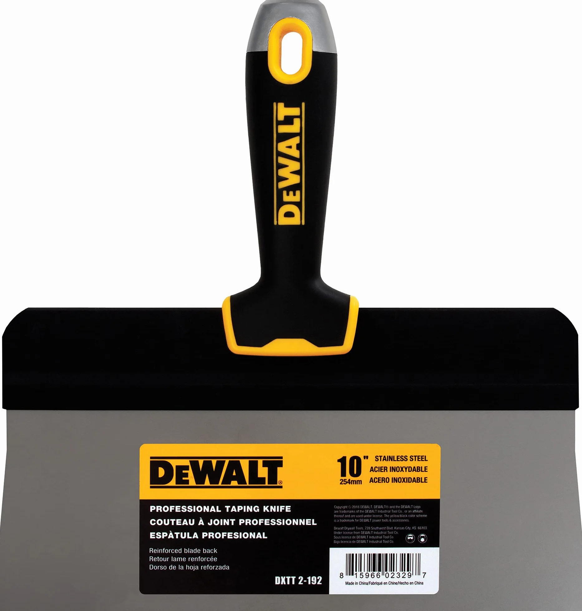 DeWalt taping Knives | Big posteriore, in acciaio INOX, impugnatura morbida, DXTT 2-192, 10-Inch