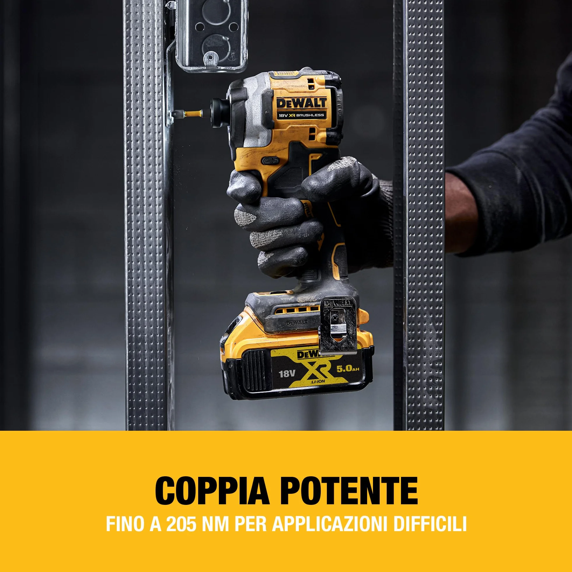 DEWALT Avvitatore a Impulsi Compatto Senza Spazzole 18V XR DCF850N-XJ