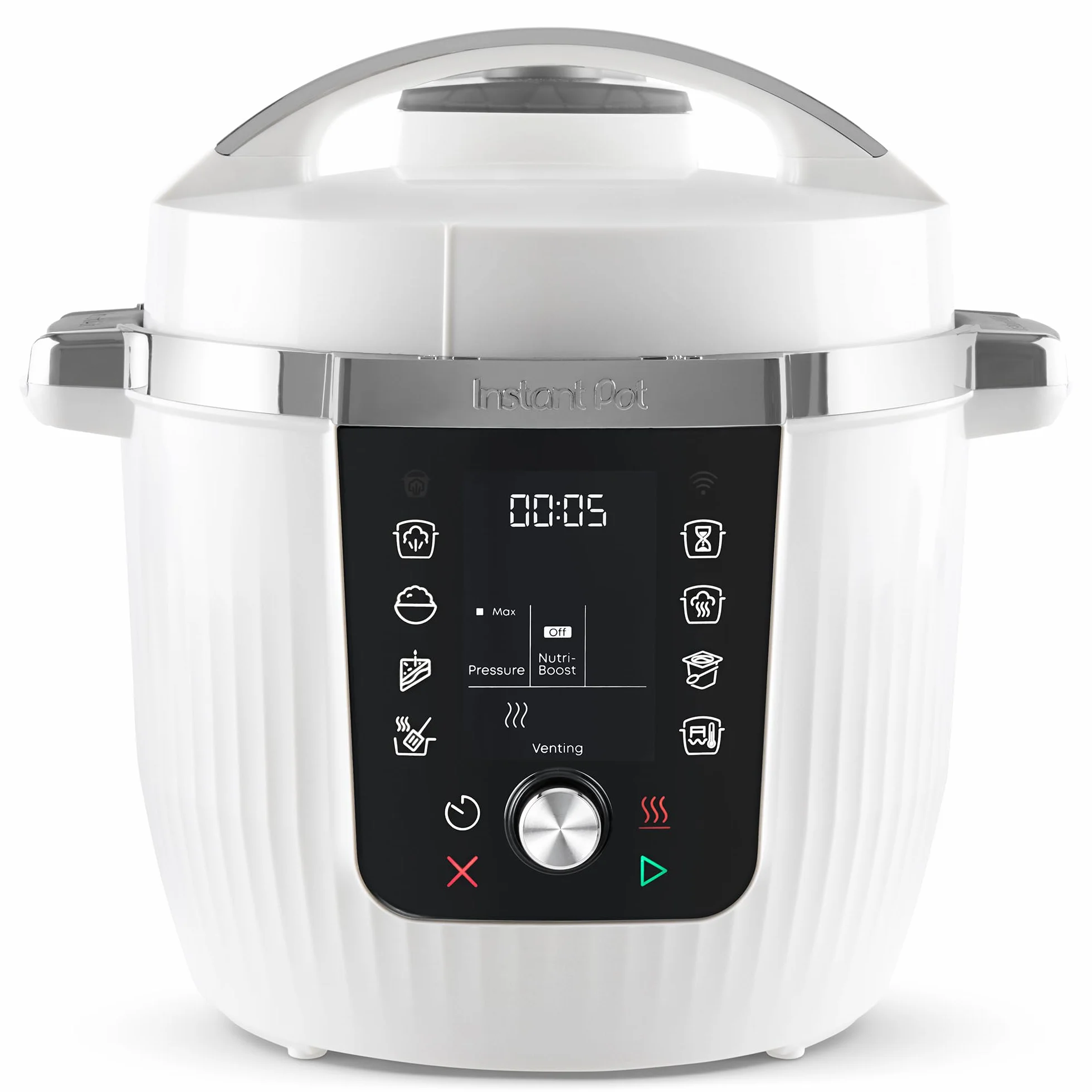 Instant Pot Pro multicooker 10 in 1 da 5,7 l – bianco, pentola a pressione, casseruola, cuoci riso, casseruola, yogurt, scaldavivande sottovuoto, cottura a vapore, NutriBoost, lavabile in