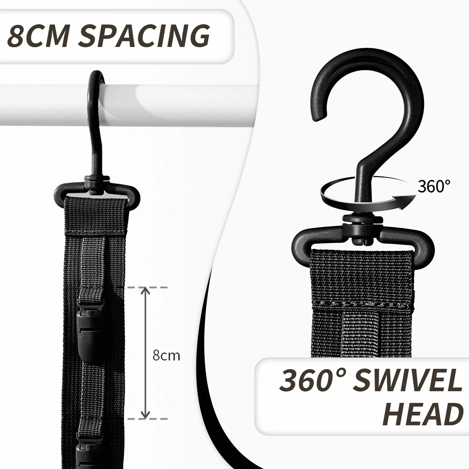 Porta Cappellini con Visiera, Porta Cappelli, Appendi Cappelli da Parete Vengono Forniti con 8 Clips di Stoccaggio, Portone Cappelli da Armadio per Riporre Cappelli da Baseball, 2 Pezzi