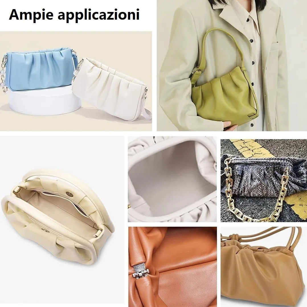 Voarge 2 Pezzi Chiusura per Borsa Uncinetto 20cm, Borsa a Forma di U Manico Interno Kit Accessori per Borse Uncinetto per Progetti Artigianali, Clutch Borse Uncinetto