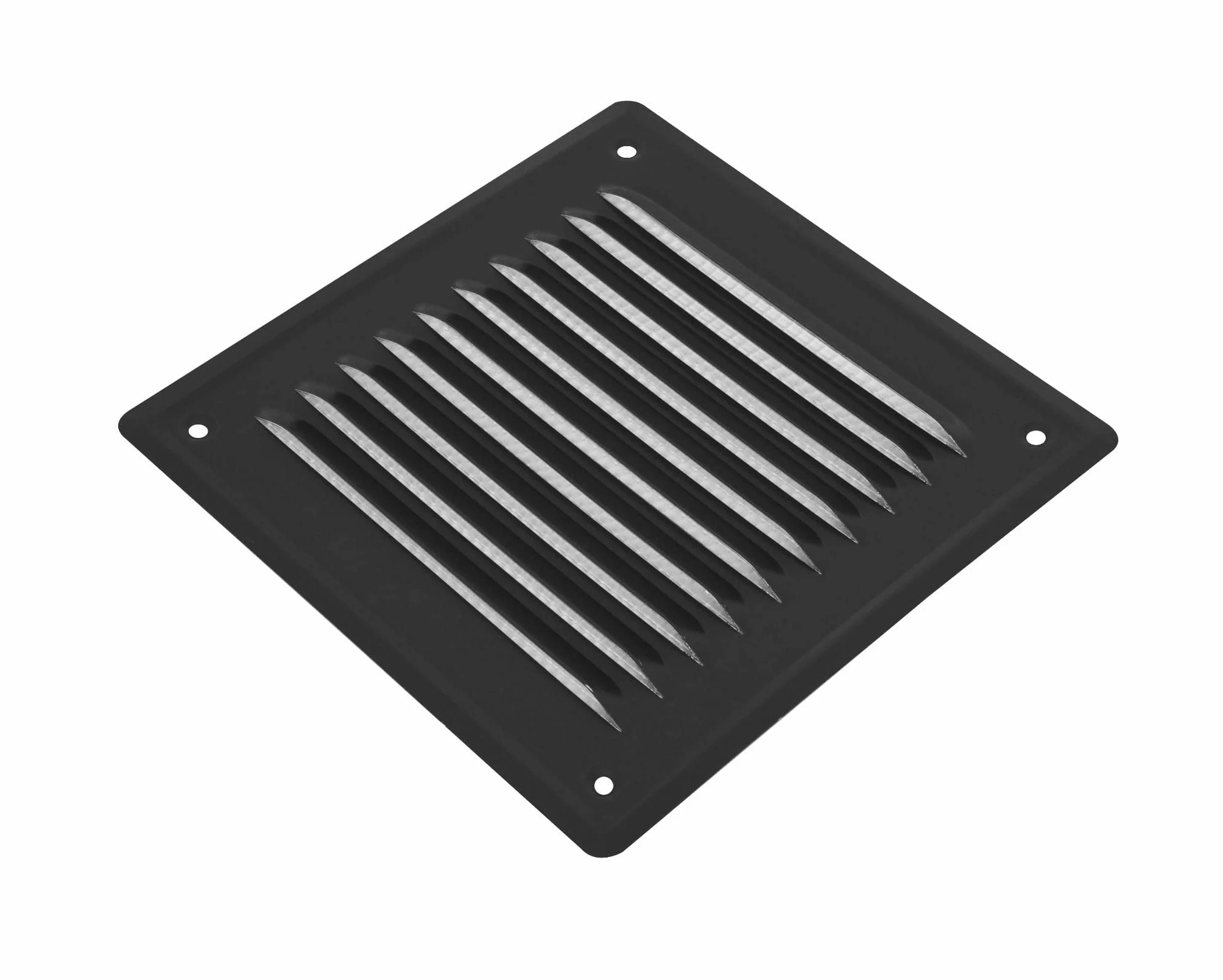 Adgo - Griglia aerazione rettangolare - Griglia ventilazione in acciaio zincato - 16,5x16,5 cm - Griglia di ventilazione con zanzariera - Griglie aerazione - la ventilazione - ripresa aria