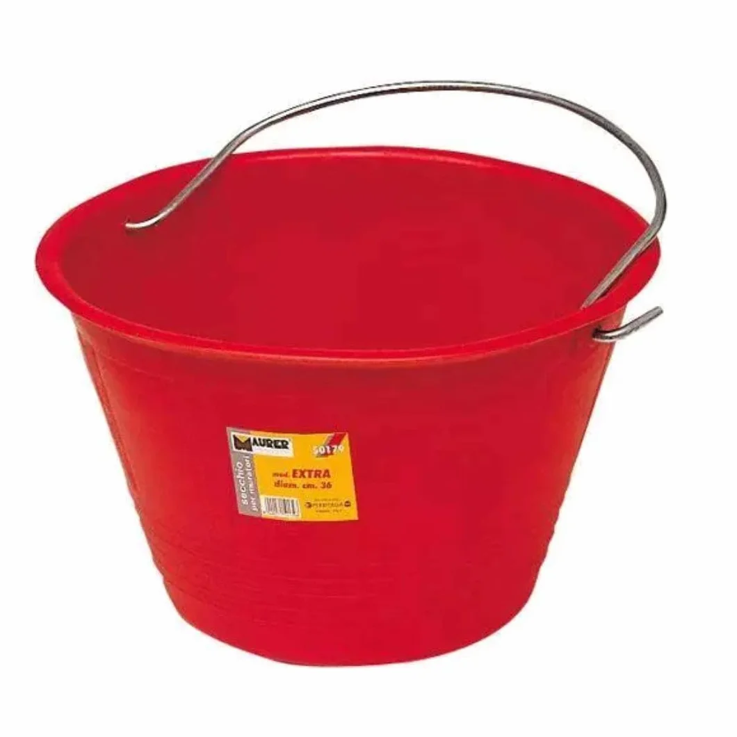Maurer Secchio Per Muratore Rosso 34 cm Pvc