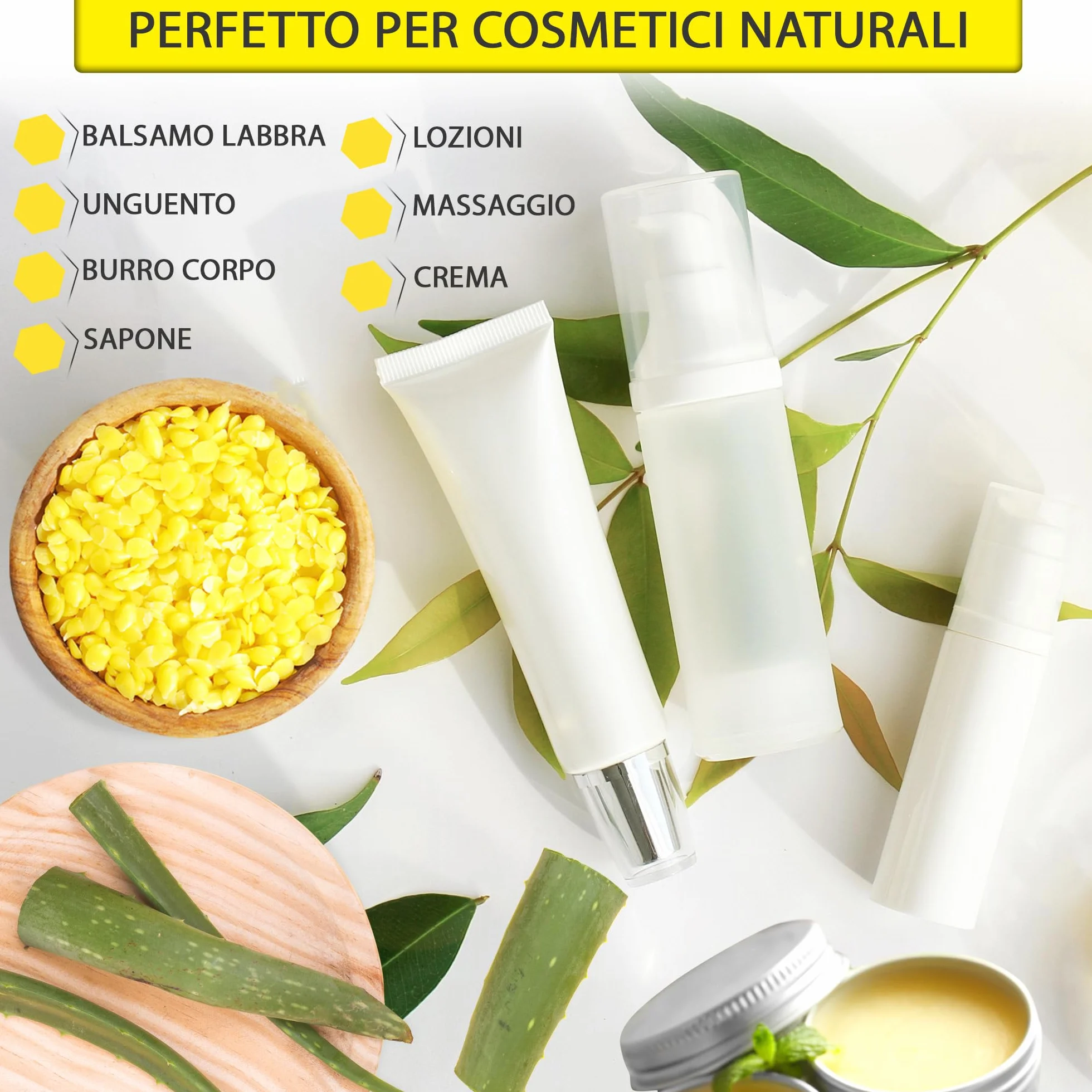 Cera d’api pura al 100% | Cera d'api naturale | Pastiglie di cera | Pastiglie ideali per cosmetici naturali, produzione di candele e panni – Beeswax (200 Grammi)