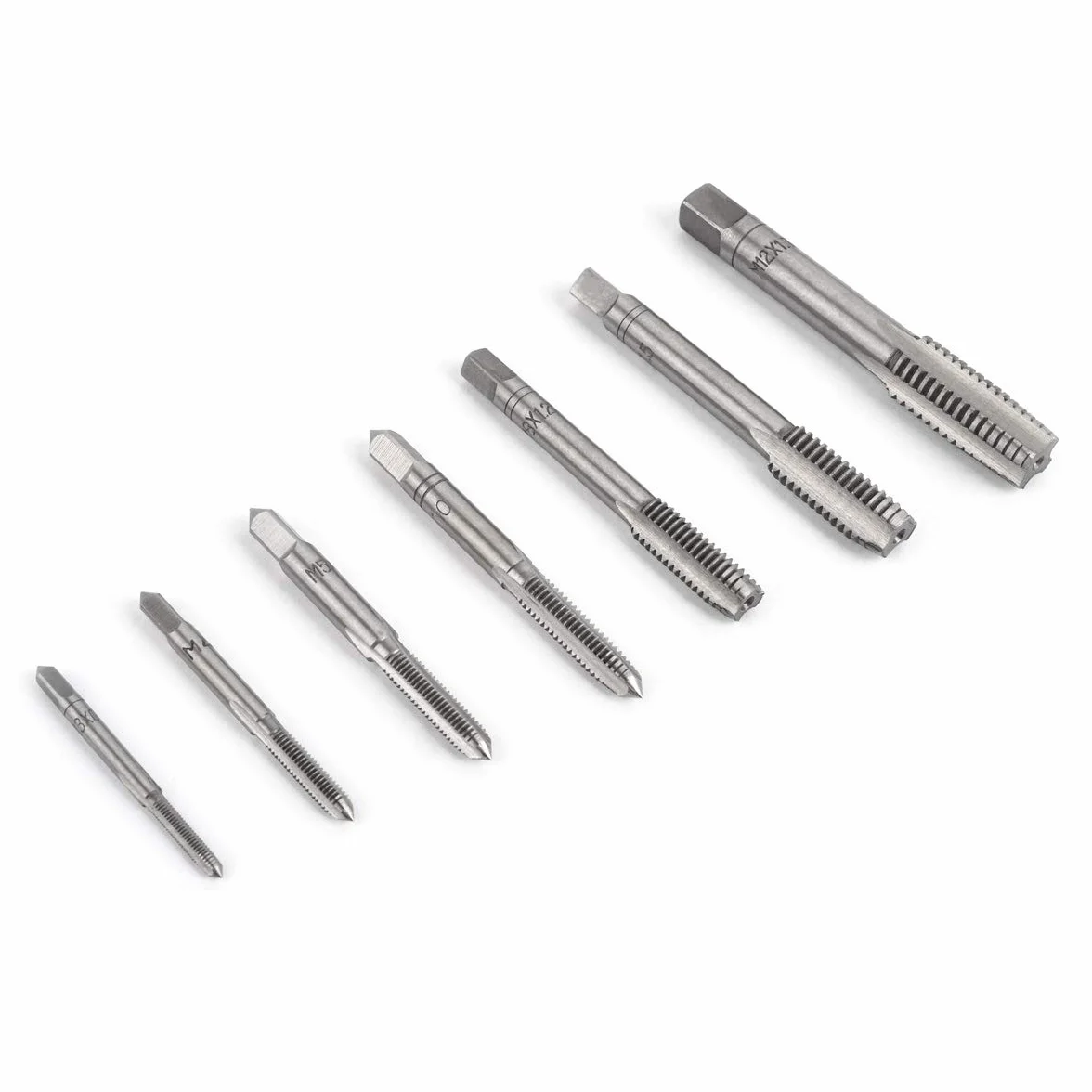 Gunpla 32 Pezzi Set Maschi e Filiera per Filettatura Metrica M3-M12, Kit Filettare in Acciaio Legato al Tungsteno