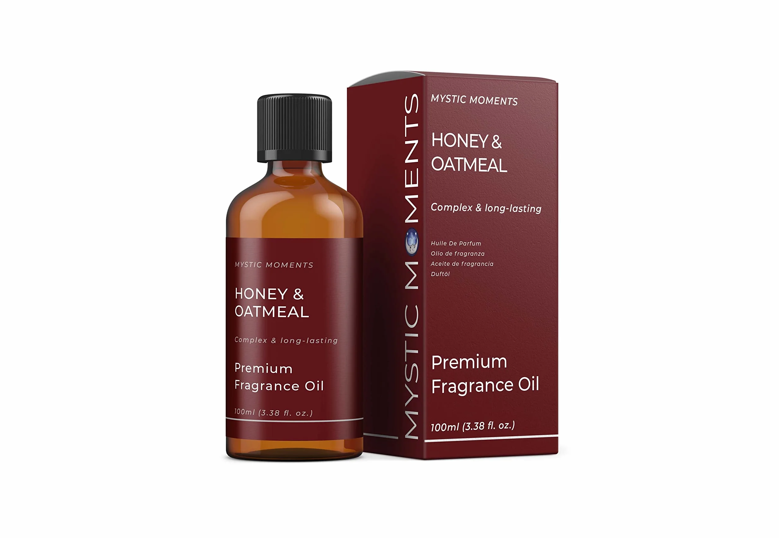 Mystic Moments | Olio di fragranza di miele e farina d'avena - 100 ml - perfetto per saponi, candele, bombe da bagno, bruciatori di olio, diffusori e articoli per la cura della pelle e dei capelli