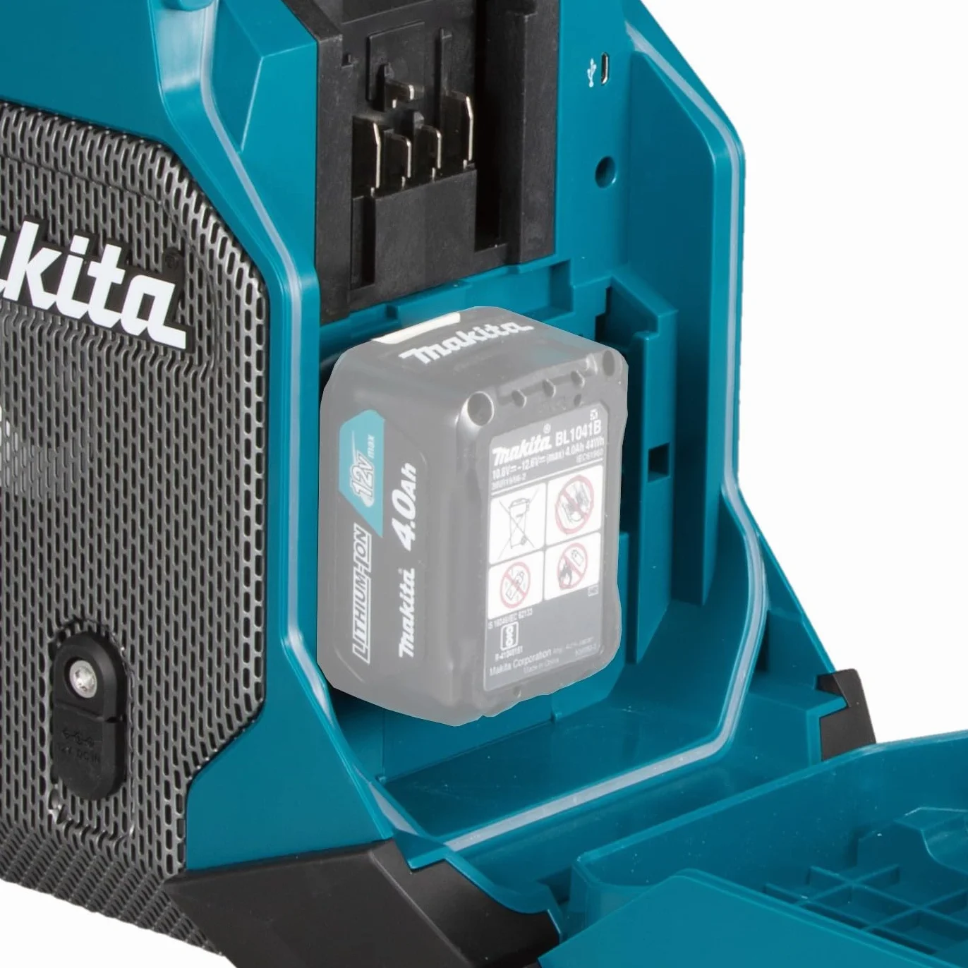 Makita MR007GZ - Radio da cantiere, 18 V-40 V max. (senza batteria, senza caricatore), petrolio