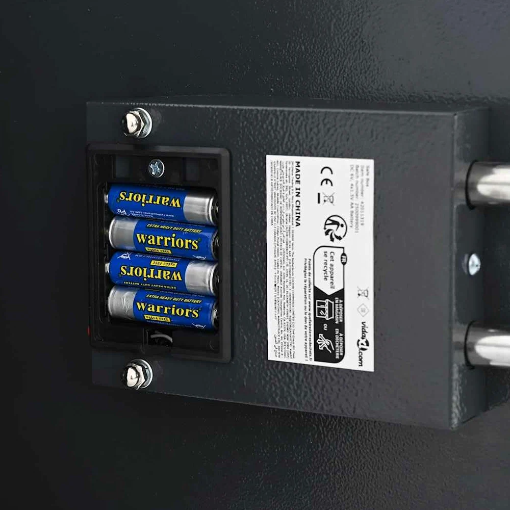 Cassaforte digitale grigio scuro con serratura elettronica, 30 x 10 x 36,5 cm, in acciaio opaco, per documenti, mobili, chiavi e armadietti di sicurezza in ufficio o a casa