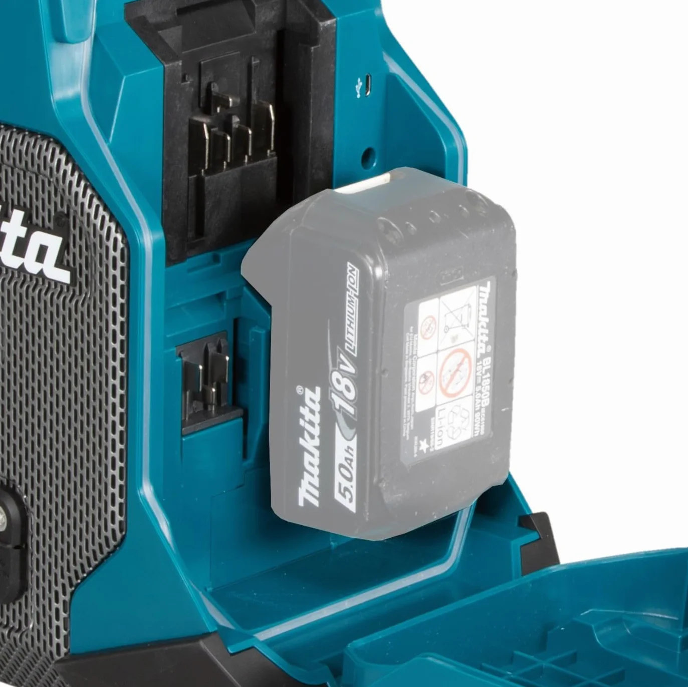Makita MR007GZ - Radio da cantiere, 18 V-40 V max. (senza batteria, senza caricatore), petrolio