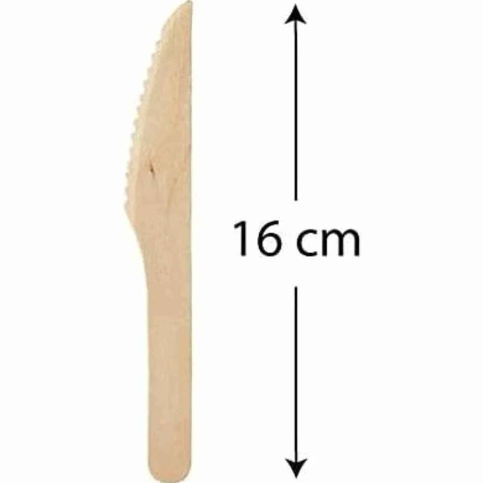 Coltelli in legno di betulla 16 cm 100% Naturale 300 pezzi