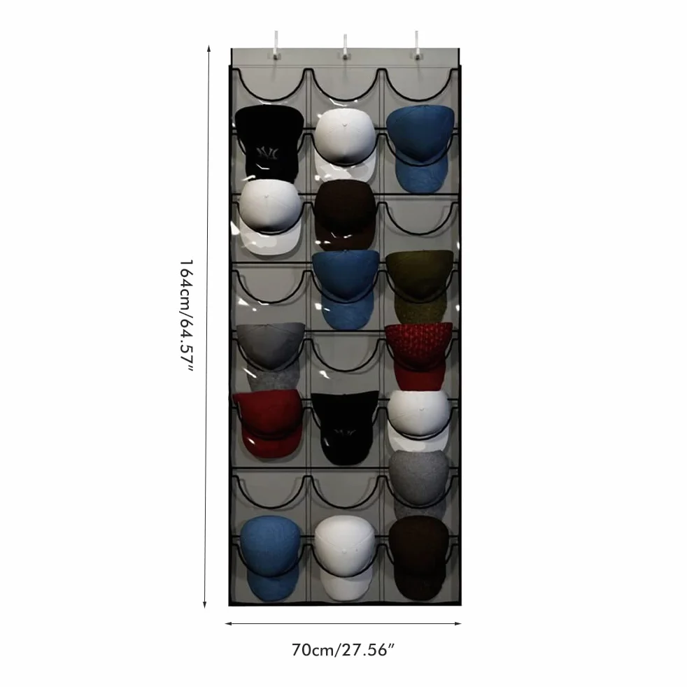 24 tasche portaborraccia per berretti da baseball cappello organizzatore cappelli appesi supporto di stoccaggio per parete armadio