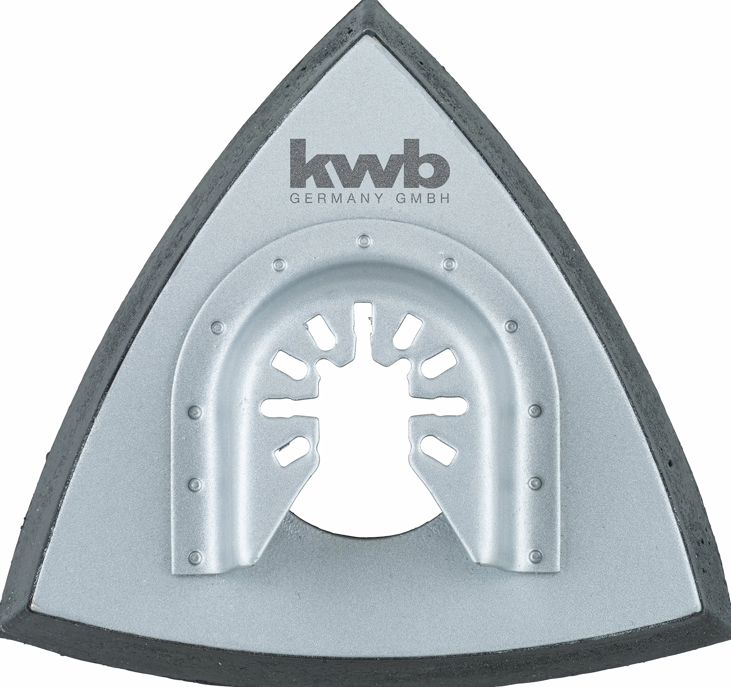 kwb Piastra di levigatura Multitool per levigatrice Delta, incl. attacco Multitool, Quick Stick, ideale per la levigatura di legno, metallo e argento
