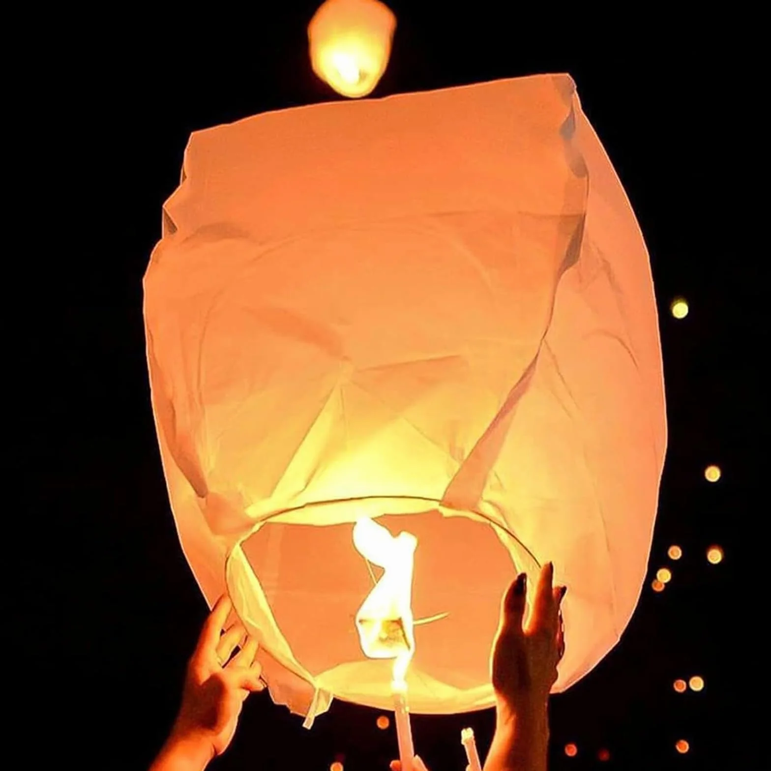 Lanterne Cinesi del Cielo 10 Pezzi, Lanterna Volante di Carta Fatta a Mano per Feste