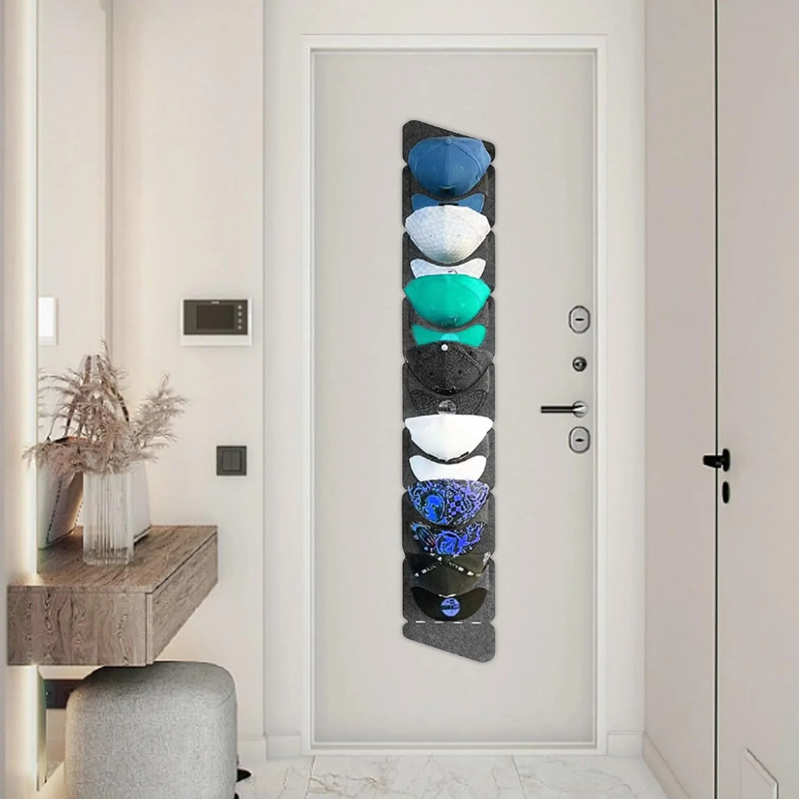 Cappellino organizer porta con 7 tasche pieghevole monopetto per cappelli da baseball da uomo e donna