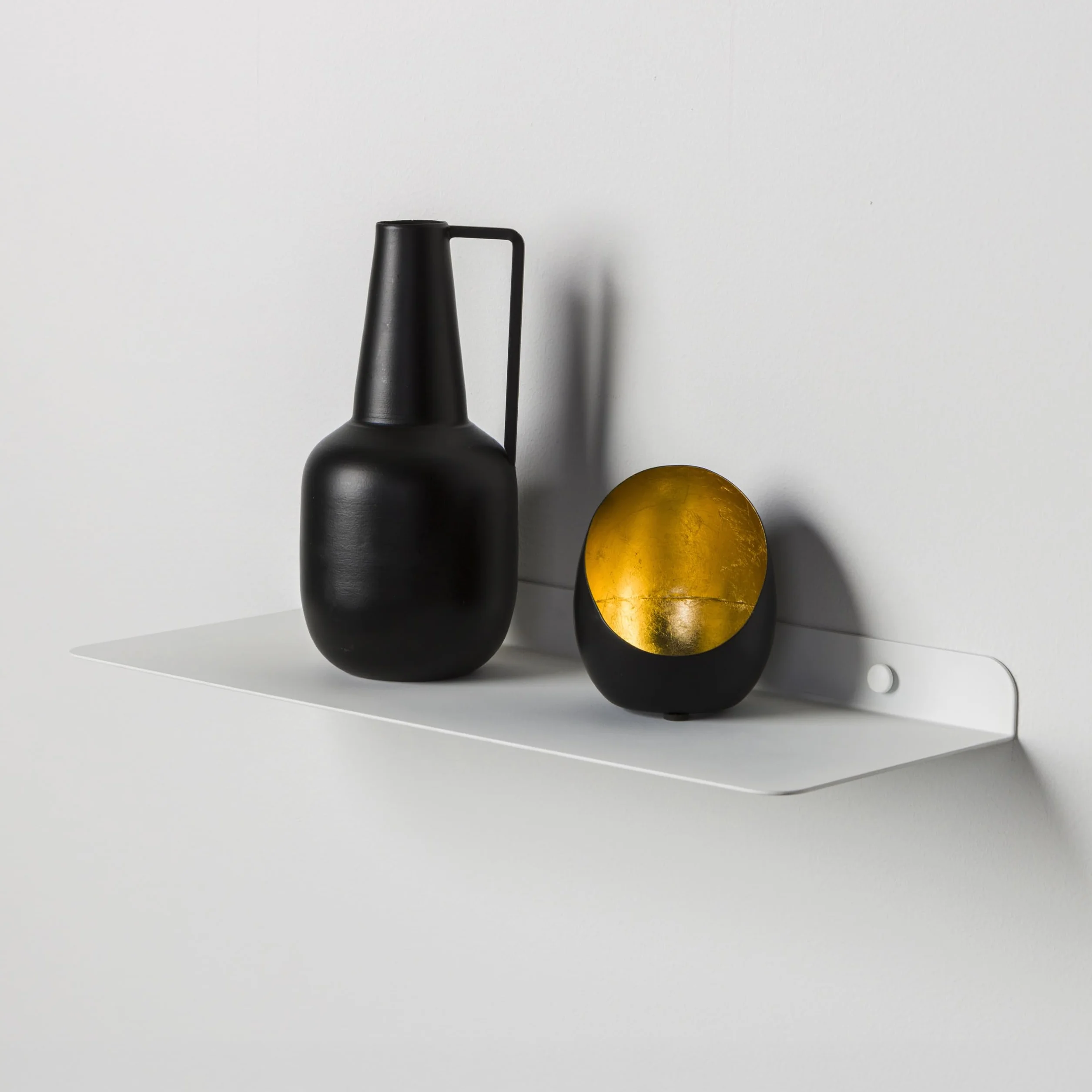 Steelnovo | Zeno, Mensola da Parete in Metallo Verniciato, Mensola da Muro Portaoggetti, 40x3x15 cm, Colore Bianco, Design Minimal e Moderno, Scaffale da Muro, Made In Italy