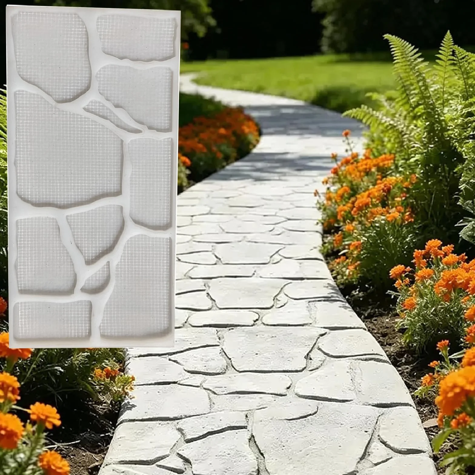 Stampis per pavimentazione,Stampo Pavimento,Stampo per Pavimentazione in Cemento,Non Si rompe Facilmente,Non Si deforma Facilmente,per pavimentazione,terrazzo,bricolages