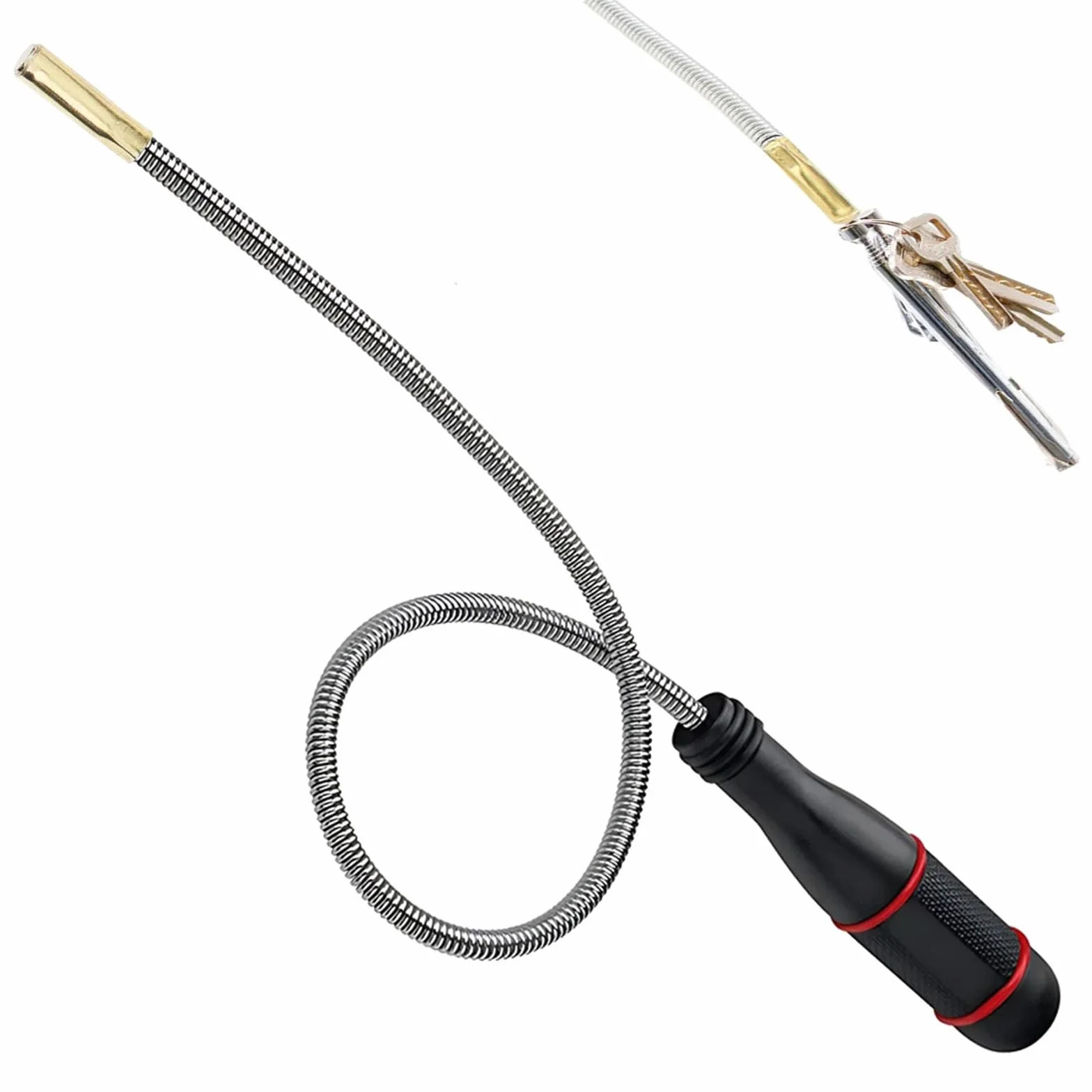 Sollevatore Magnetico Flessibile,Strumento Magnetico Portatile Pick Up,Calamita Flessibile,60 cm Strumento Presa Magnetica Flessibile,Utilizzato per raccogliere piccole parti,Chiavi,Oggetti metallici