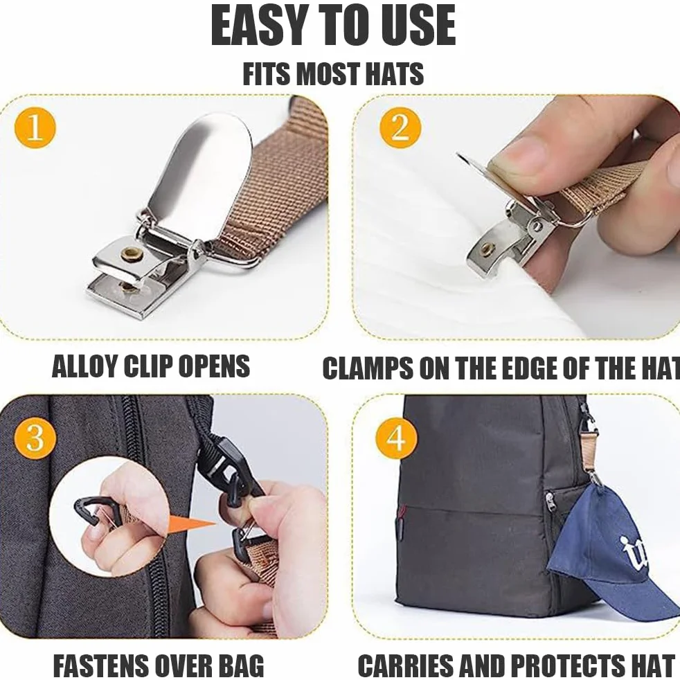 Clip per sciarpa e cappello multifunzionale, organizzatore di cappelli portatile per esterni, clip per zaino