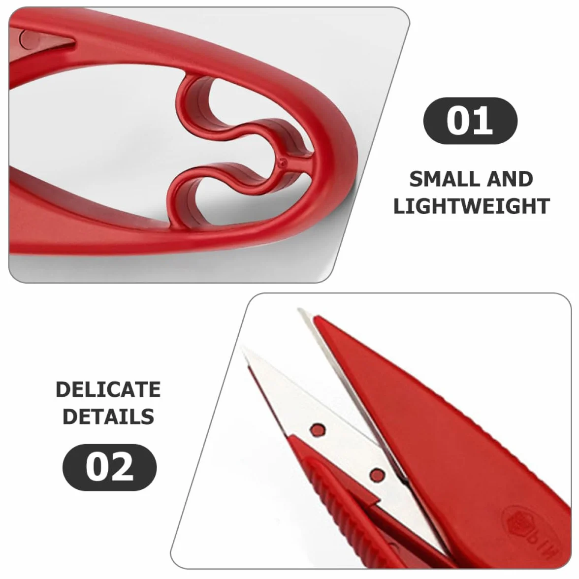 Forbici per Tessuto Forbicine Sarta in Inossidabile Rosso per di Stoffa e Carta, Accessori Cucito Versatili per Artigianale