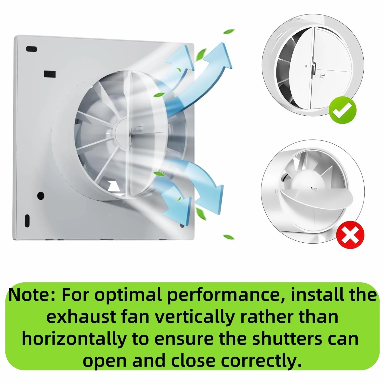 Aspiratore Bagno 100mm 12W Estrattore Aria Silenzioso con Valvola Antiritorno