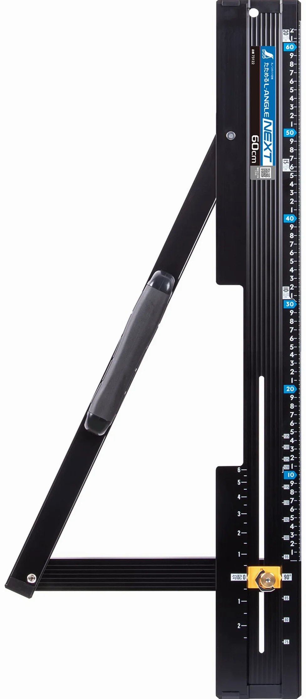 Shinwa Sokutei 73122 - Righello guida per sega circolare, angolo EL, 60 cm, funzione di taglio angolare inclusa