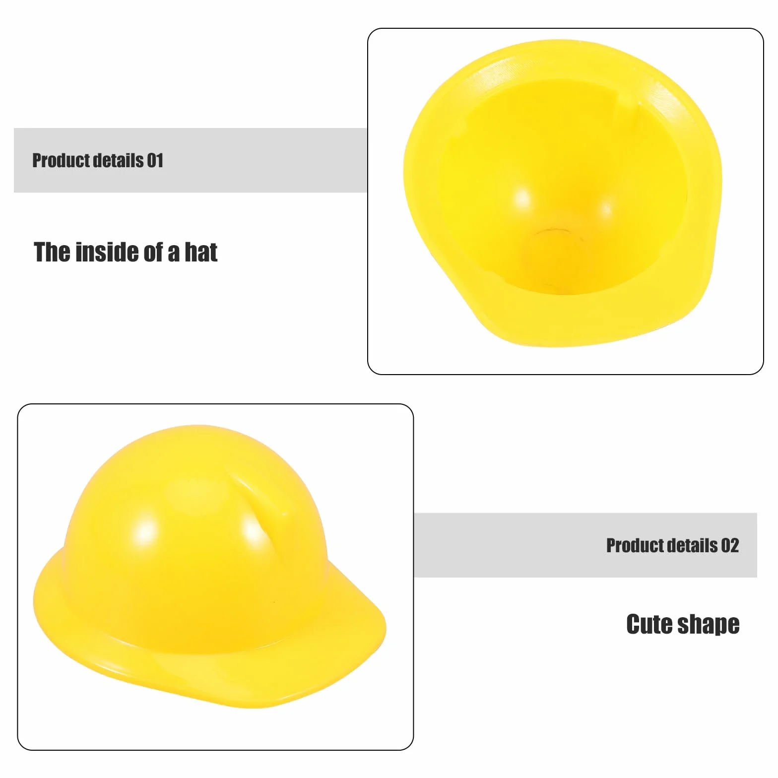 BESTonZON 10 Mini Casco Protettivo per Lecca Lecca Caramelle Uccelli, Piccolo Cappello Costruzione Animali Domestici Bambole