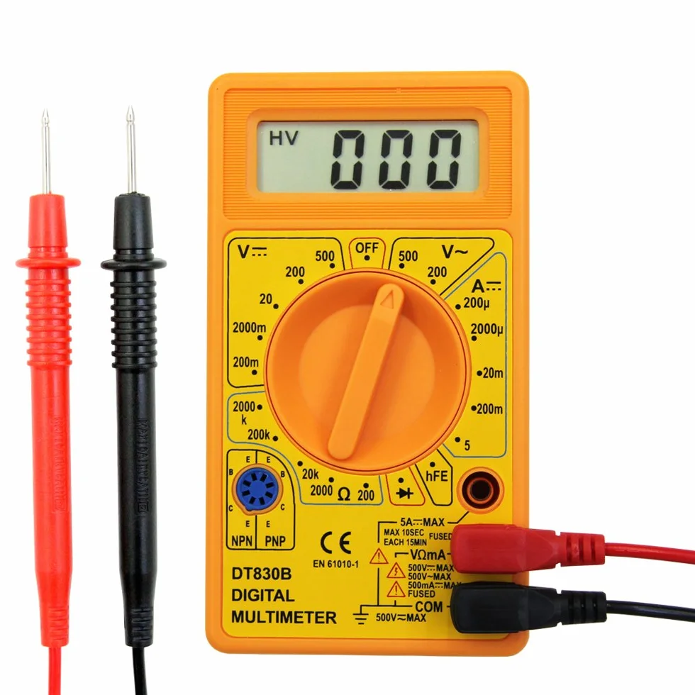 Electraline 59002 Multimetro Digitale Mini Multimetro Tester Misuratore Digitale Manual Range Test DMM DC Corrente DC AC Voltaggio Resistenza