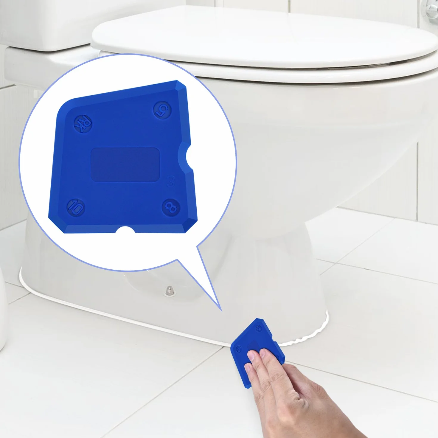 4 Pezzi Set di Strumenti di Calafataggio in Silicone Kit Levigatrici Guarnizioni per Malta Sigillatura Silicone Finitura di Sigillatura (Blu)
