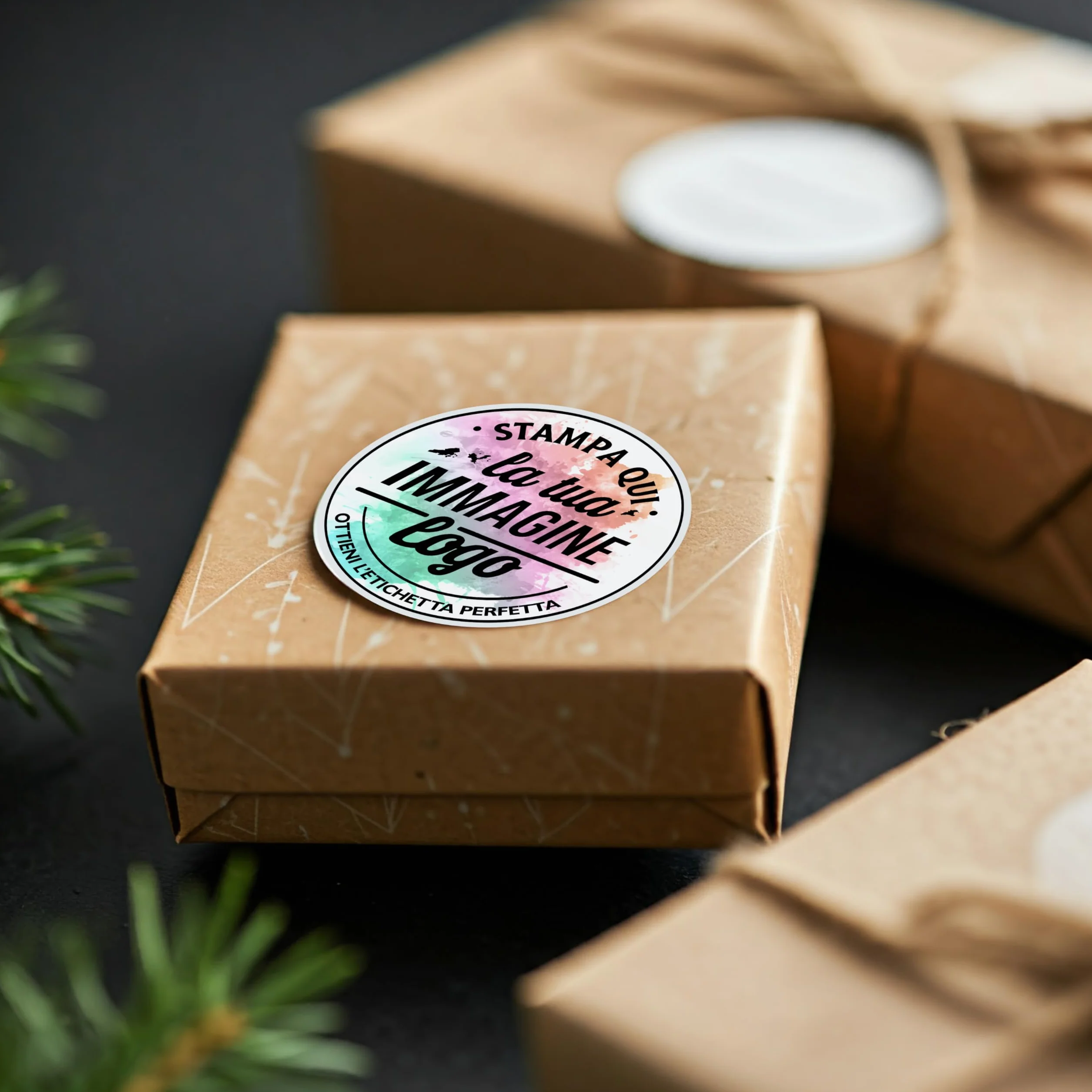 100 Adesivi personalizzati, etichette adesive personalizzate, stampa il tuo logo, la tua immagine, crea i tuoi sticker personalizzati, Etichette Rotonde Diametro 4,5 cm