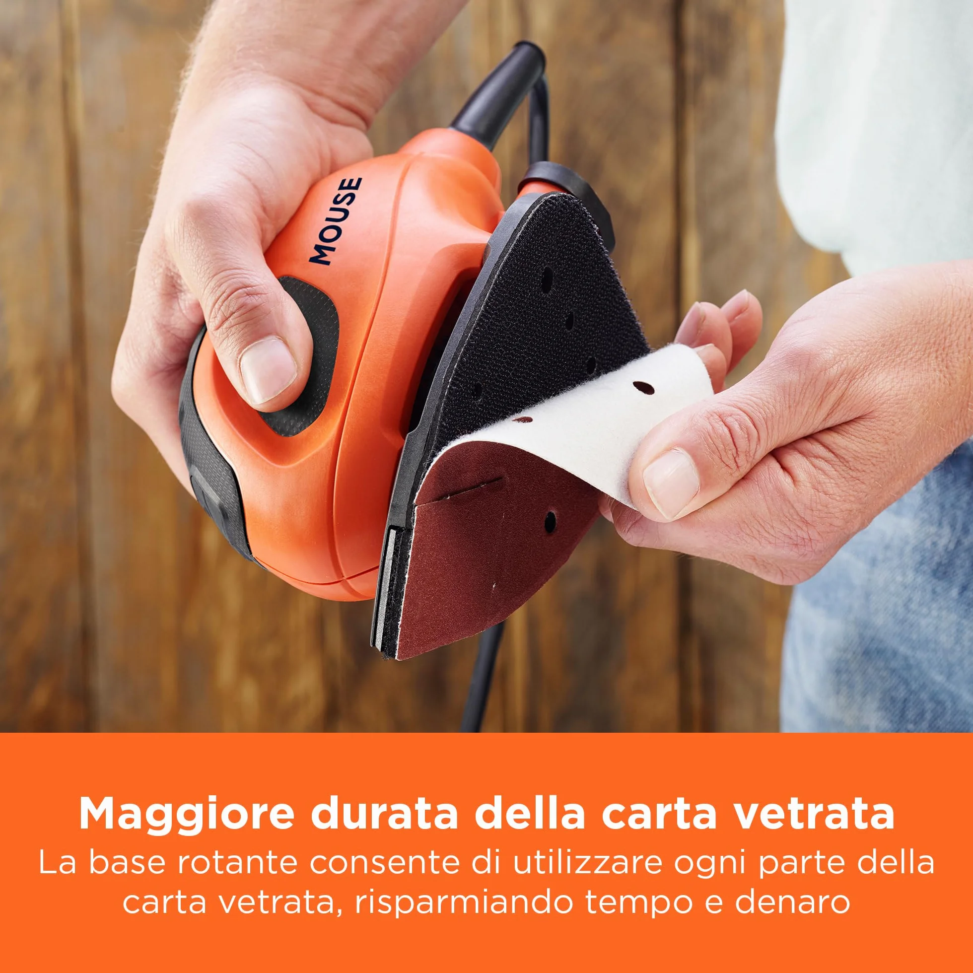 BLACK+DECKER BEW230BCA-QS Levigatrice compatta 55W con 10 accessori e borsa trasporto