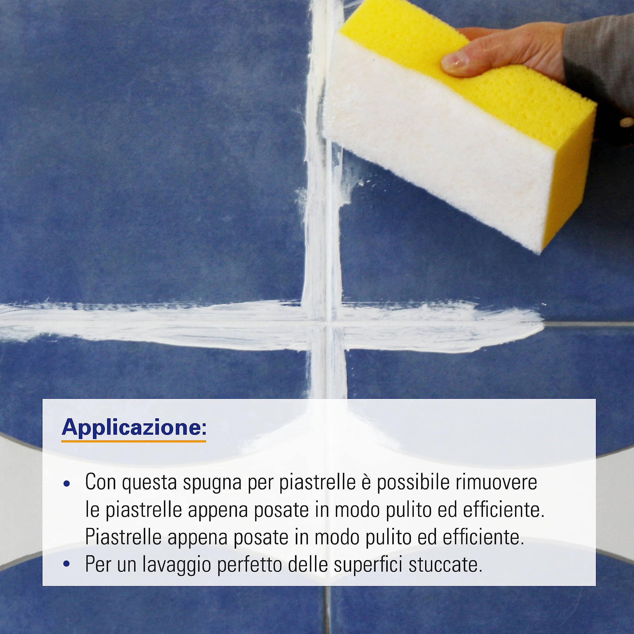 Karl Dahm Spugna per Piastrelle 18x11x6cm I Spugna Sintetica per un Lavaggio Perfetto di Superfici Stuccate I Facile Stuccatura delle Piastrelle con Attrezzi Professionali per Piastrellisti – 10234