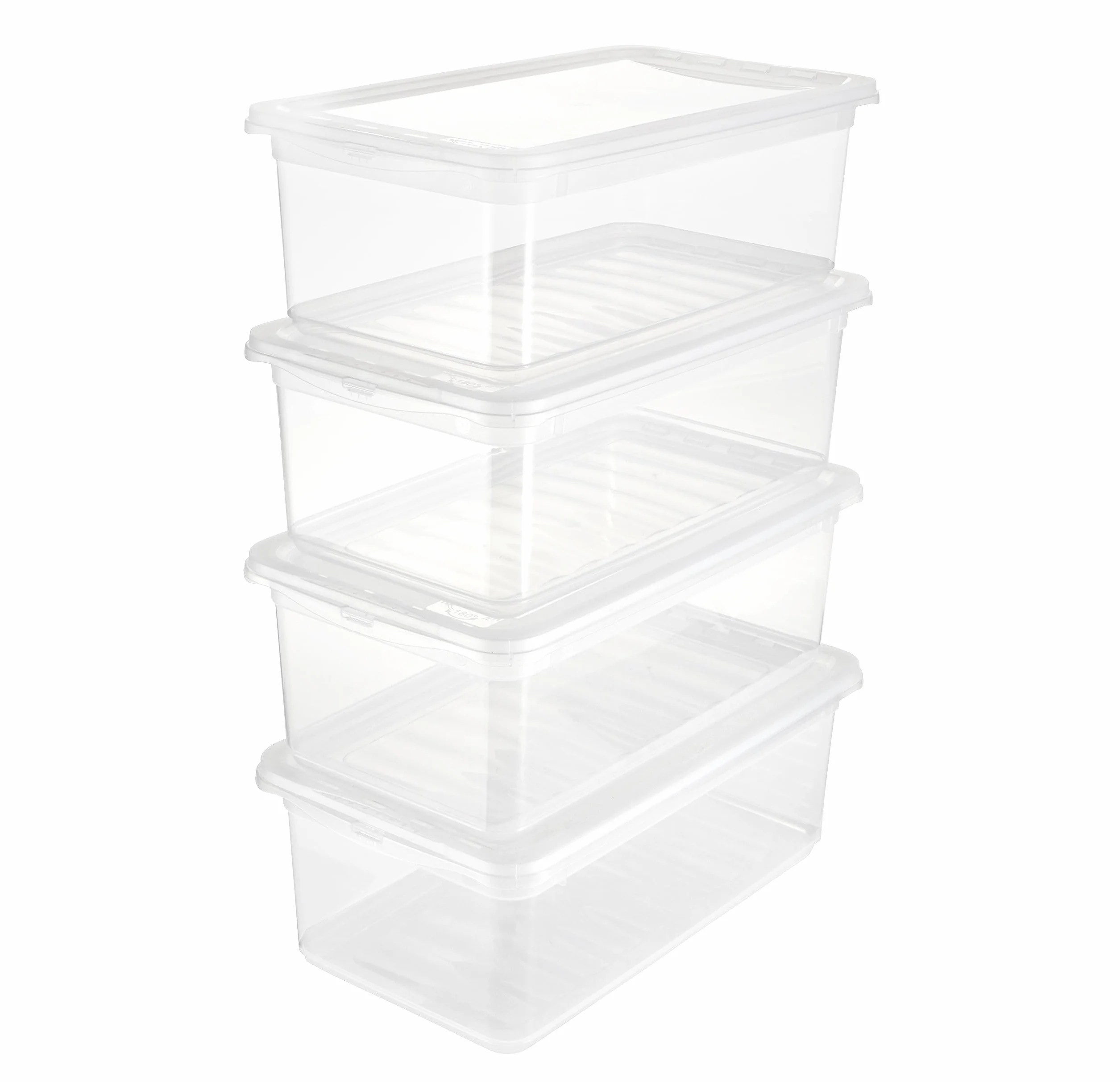 Keeper Box Contenitore con Sistema di Ventilazione 4 Pezzi 5,6 L 33 x 19,5 x 12 cm Trasparente