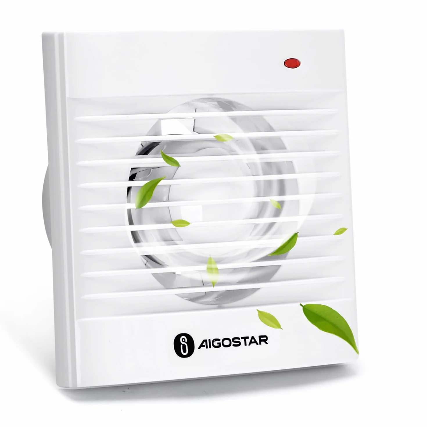 Aigostar Aspiratore da Bagno Ø 120 mm, Ventilatore con Valvola di Ritorno, 14W, Silenzioso, per Cucina WC Bagno
