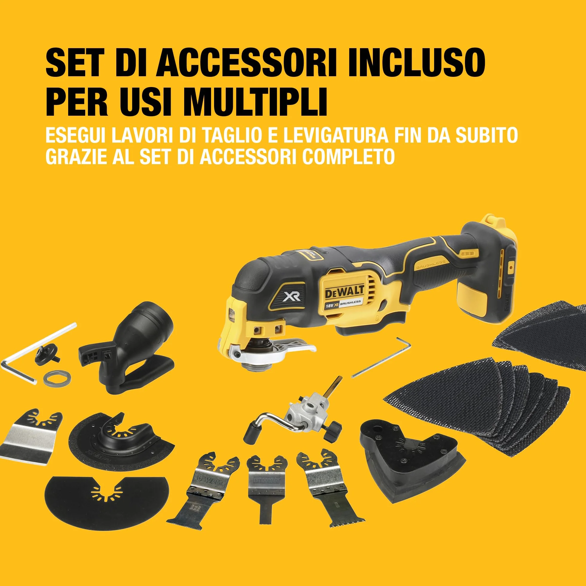DEWALT DCS355NT-XJ Utensile oscillante senza spazzole 18V XR T-STAK