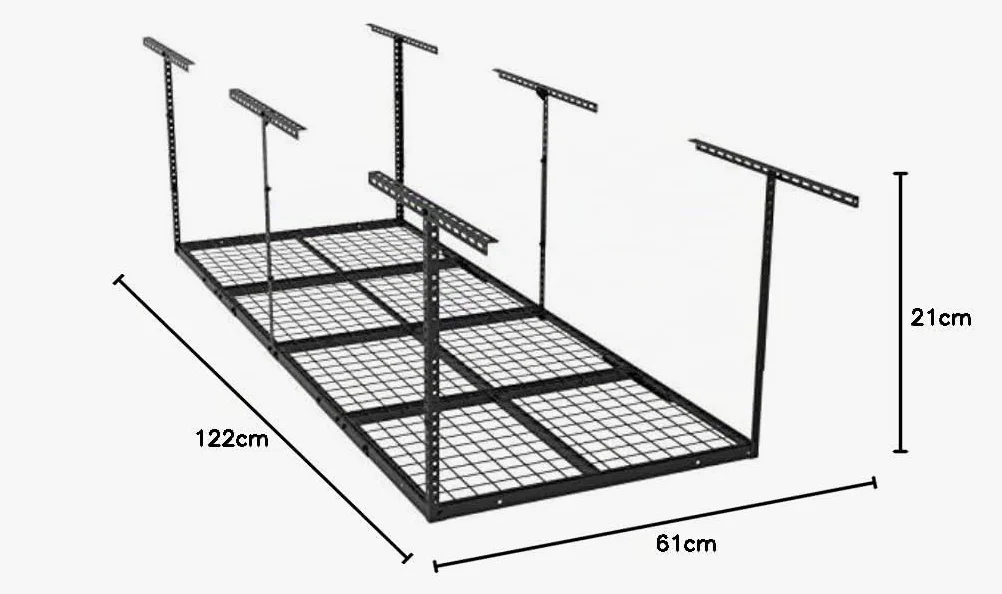 Ergosolid SG38B- Scaffale da soffitto per carichi fino a 250 kg, nero