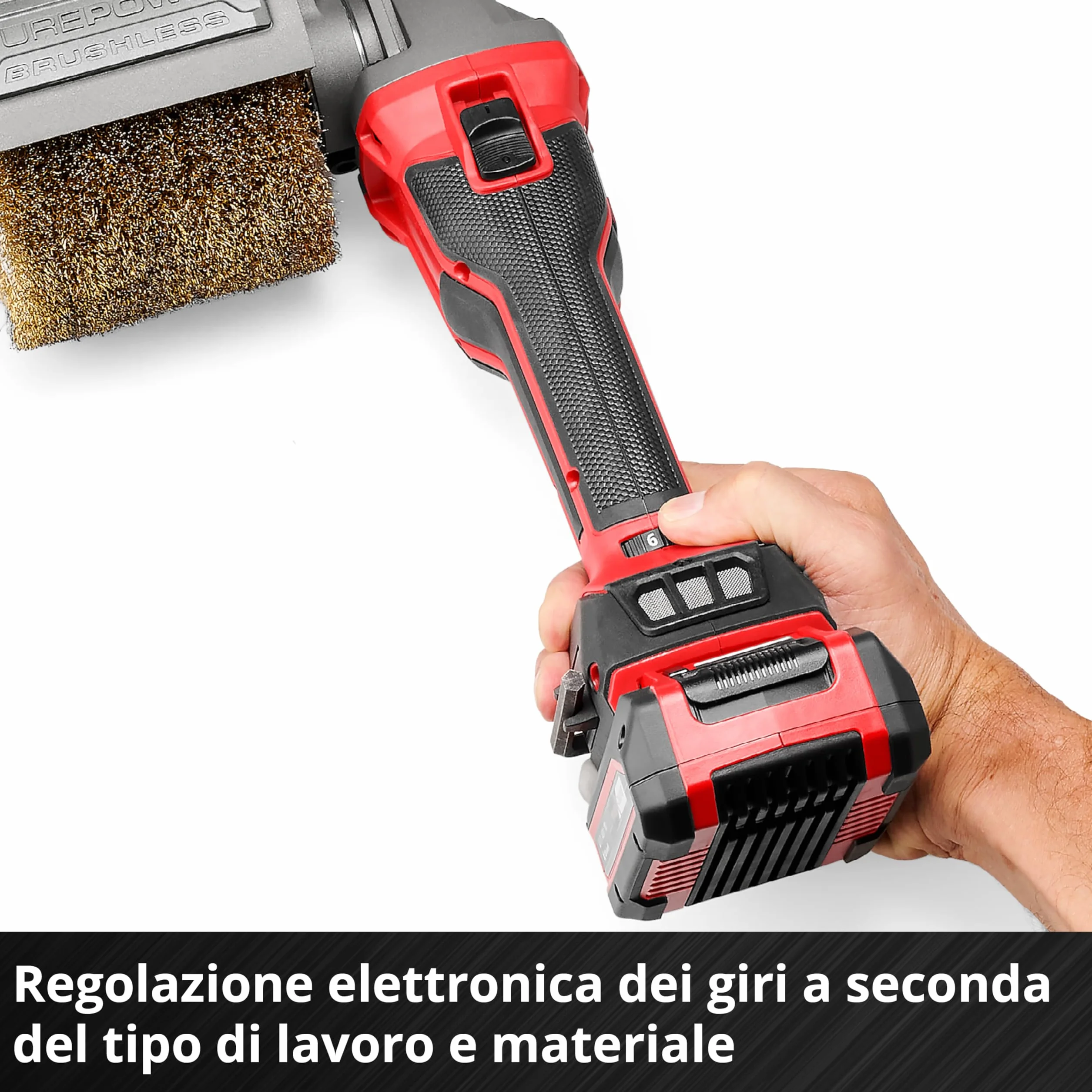 Levigatrice a spazzola Einhell Professional TP-BR 18/32 Li BL-Solo PXC 18 V 1300 W Brushless 3200 giri/min 120 mm