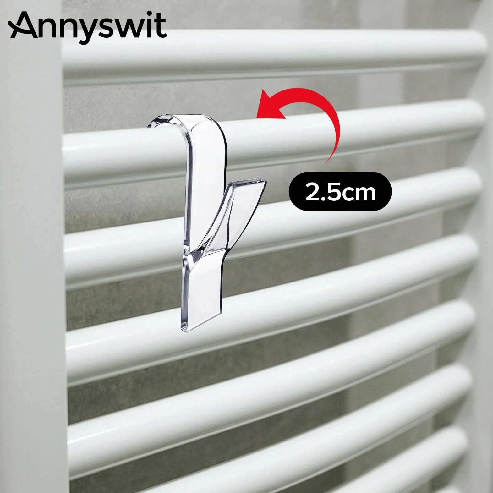 10 Pezzi Ganci per Termoarredo Bagni Ganci Asciugamani Termoarredo Accappatoio Appendini Asciugamani Bagni Trasparente Plastica Salvaspazio Radiatore Standard Gancio Scaldasalviette