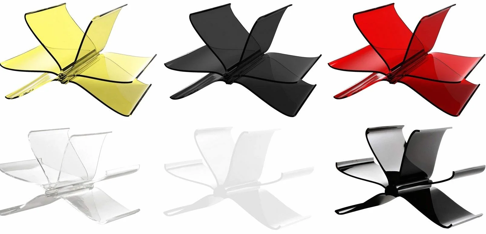 Kartell Front Page Copertina, Policarbonato, Nero Coprente, 55 x 35 x 35 cm