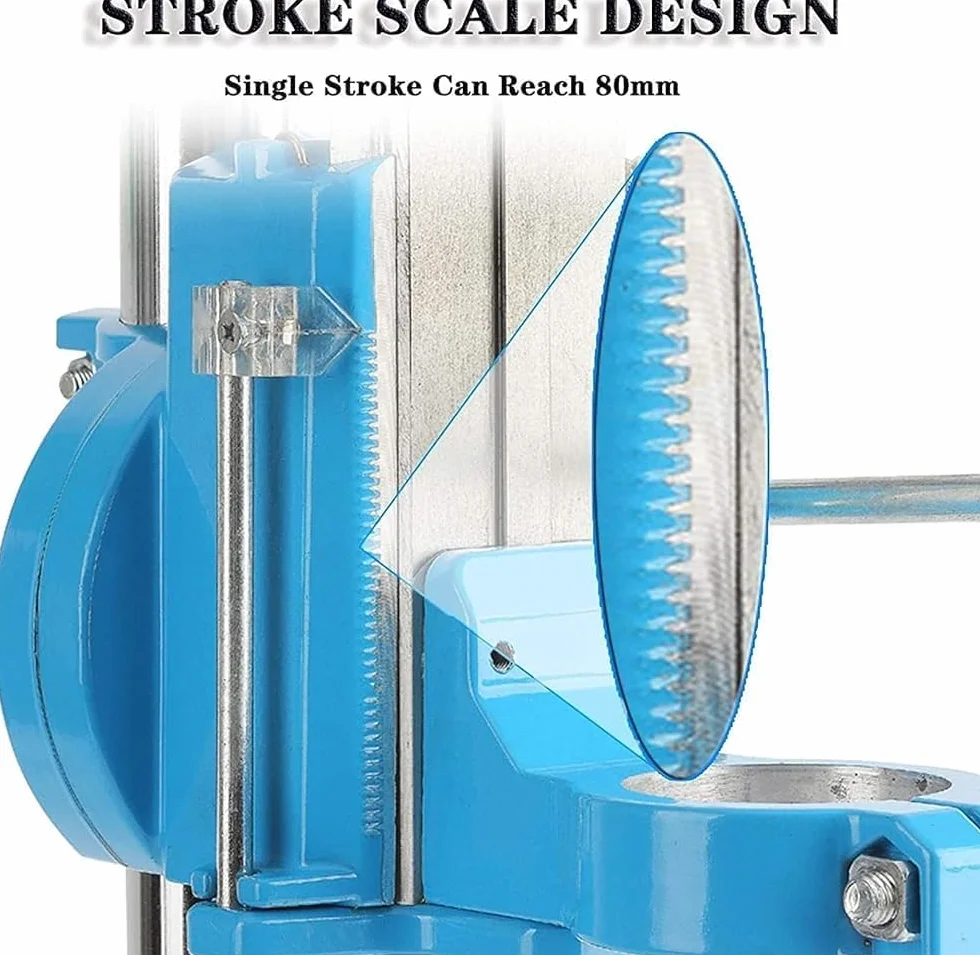 Supporto professionale per trapano a colonna ispessita Base in alluminio pressofuso 38-50mm Campo di serraggio Corsa 80mm per perforazione accurata