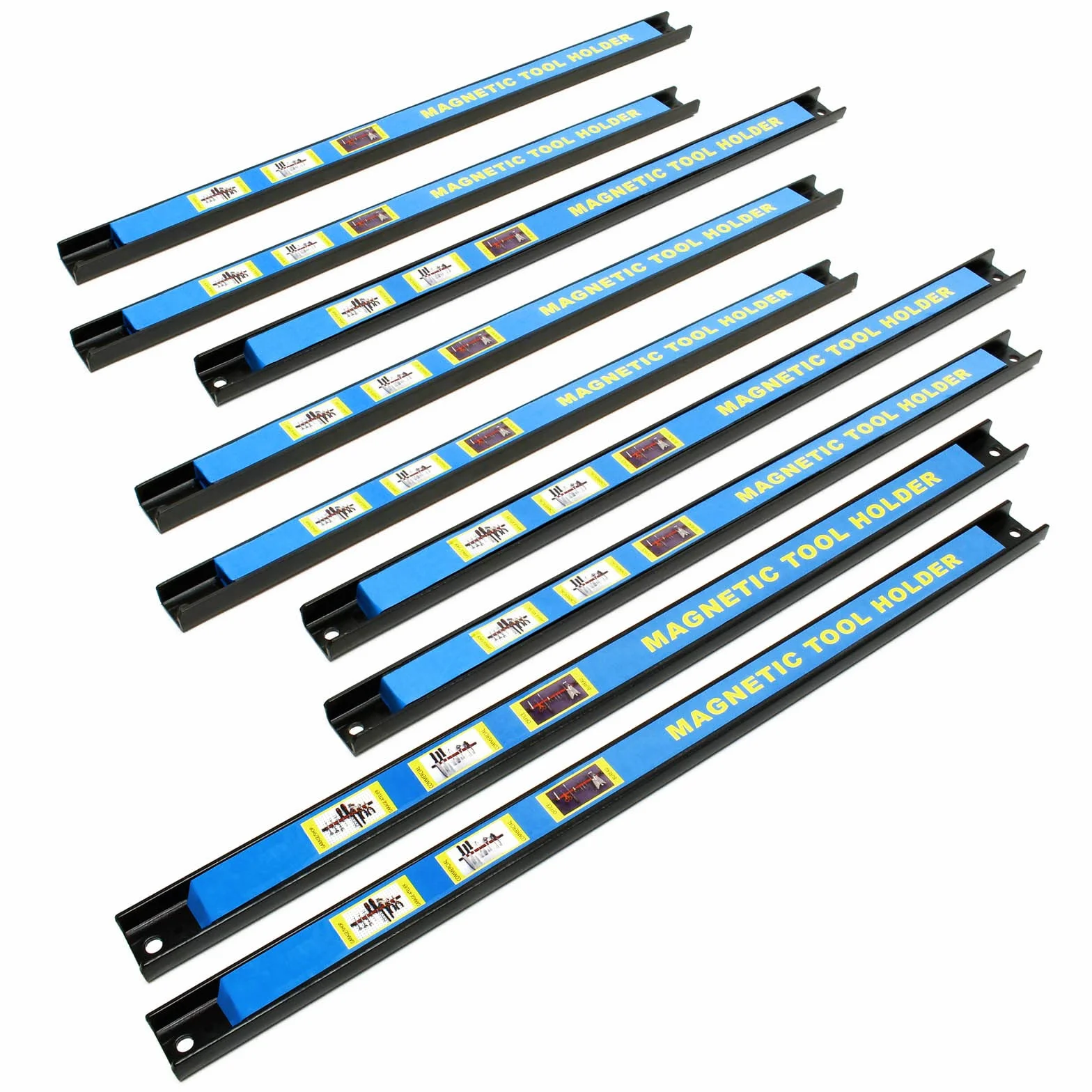 Set di barre magnetiche 9x46 cm porta utensili attrezzi montaggio a parete per officina