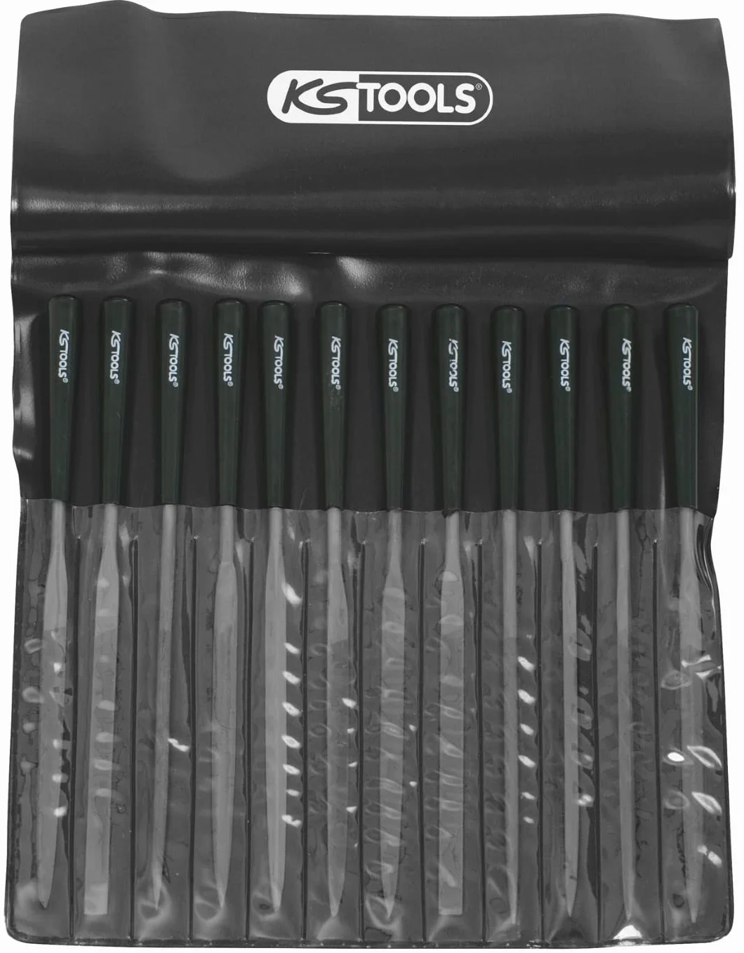 KS Tools 140.3050 Serie di Lime ad Ago in Busta di Plastica, 12 Pezzi