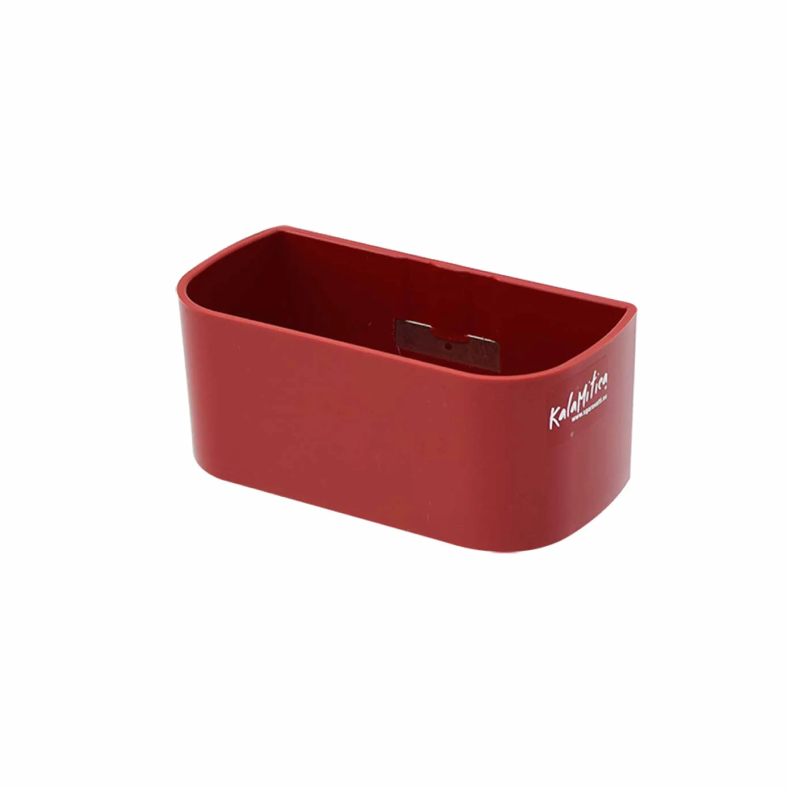 KalaMitica - Vaschetta Magnetica, Contenitore Magnetico Portaoggetti e Porta Vasi - Organizer per Penne e Pennarelli per Lavagna, Frigo, Scuola, Ufficio - 13,8 x 6,7 x 5,7 cm - Rosso