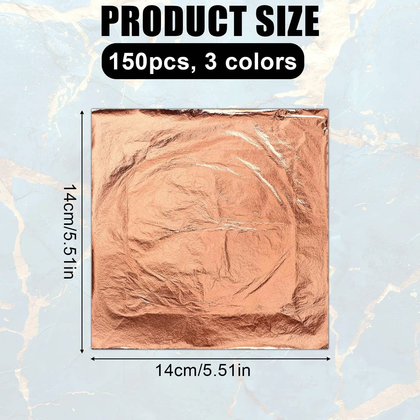 Foglia d'Oro 150 Pz, Fogli di Lamina d'Oro Imitazione 3 Colori per Arte Artigianato con Pinzette e Pennello