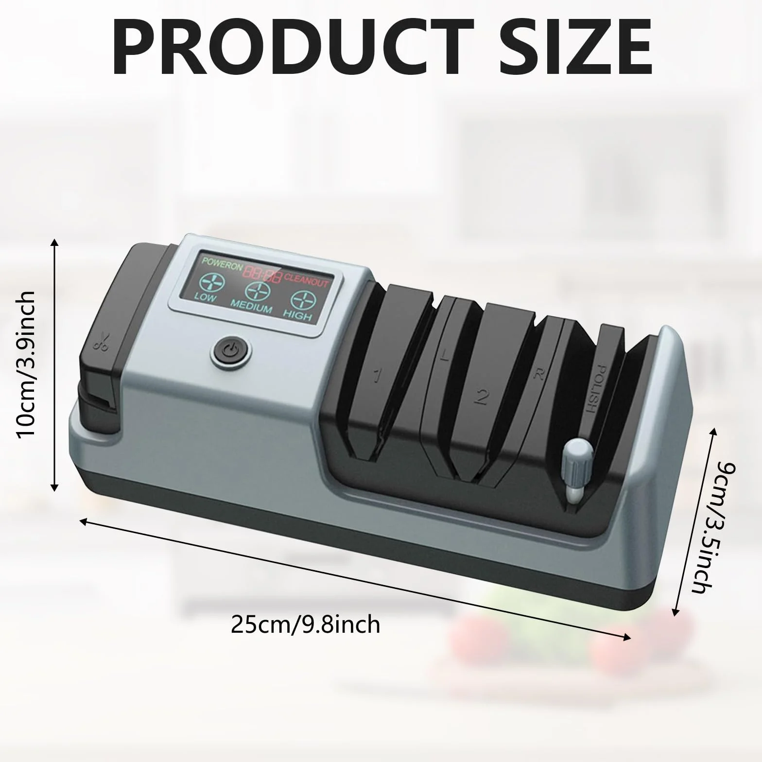Affilacoltelli Elettrico, Affilacoltelli Professionale Diamantato Con Display LCD, Sistema Di Affilatura A 3 Stadi Con Diamante, Guida Angolare Di Precisione Per Affilatura Coltelli Da Cucina